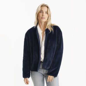 Xirena "Jensen" Faux Fur Jacket in Midnight, size Small